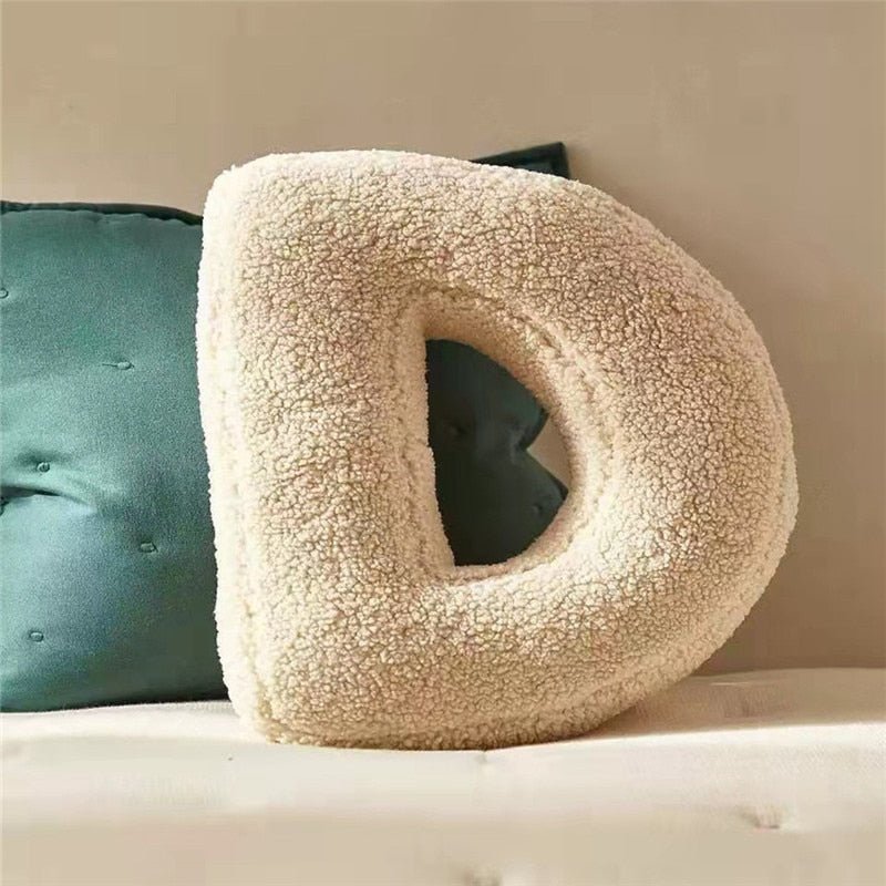 Plush Letter Pillow Soft Polyester Cotton Blend Customizable Kids Bedroom Decor 40 cm