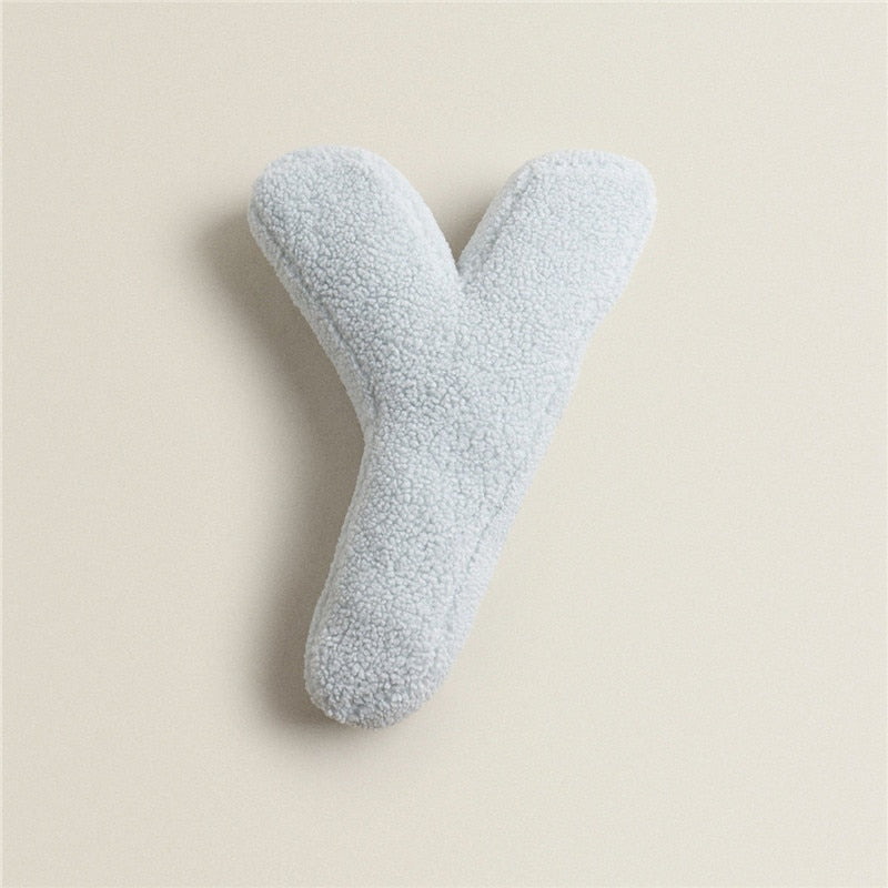 Plush Letter Pillow Soft Polyester Cotton Blend Customizable Kids Bedroom Decor 40 cm
