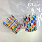 Hand-Painted Murano Glass Tumbler 201-300ml Handcrafted Colorful Drinking Glass