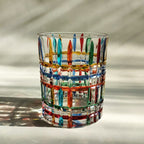 Hand-Painted Murano Glass Tumbler 201-300ml Handcrafted Colorful Drinking Glass