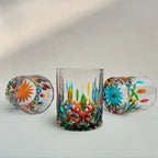 Hand-Painted Murano Glass Tumbler 201-300ml Handcrafted Colorful Drinking Glass