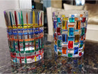 Hand-Painted Murano Glass Tumbler 201-300ml Handcrafted Colorful Drinking Glass