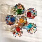 Hand-Painted Murano Glass Tumbler 201-300ml Handcrafted Colorful Drinking Glass