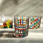 Hand-Painted Murano Glass Tumbler 201-300ml Handcrafted Colorful Drinking Glass