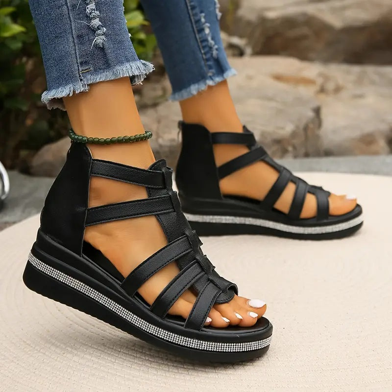 Harrow Hannah rhinestone sandals for women featuring comfortable summer footwear with sparkling decorative rhinestones.
