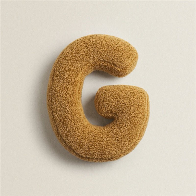 Plush Letter Pillow Soft Polyester Cotton Blend Customizable Kids Bedroom Decor 40 cm