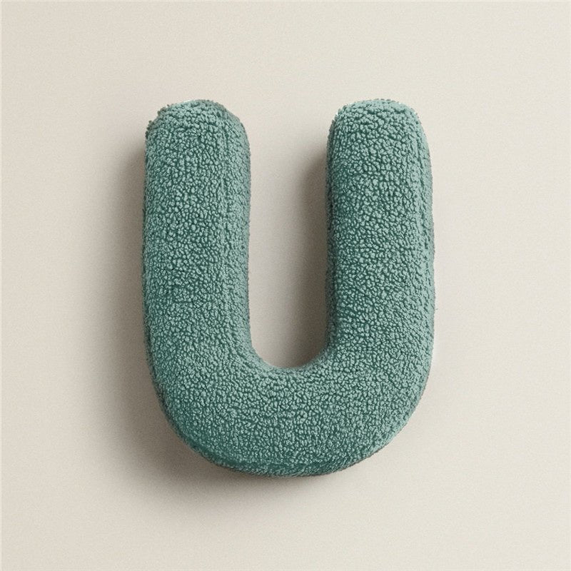 Plush Letter Pillow Soft Polyester Cotton Blend Customizable Kids Bedroom Decor 40 cm