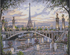Paint By Number City Portrait Kit with Acrylic Paints and Brushes on Cotton Canvas 16x20 to 23.6x29.5 Inch