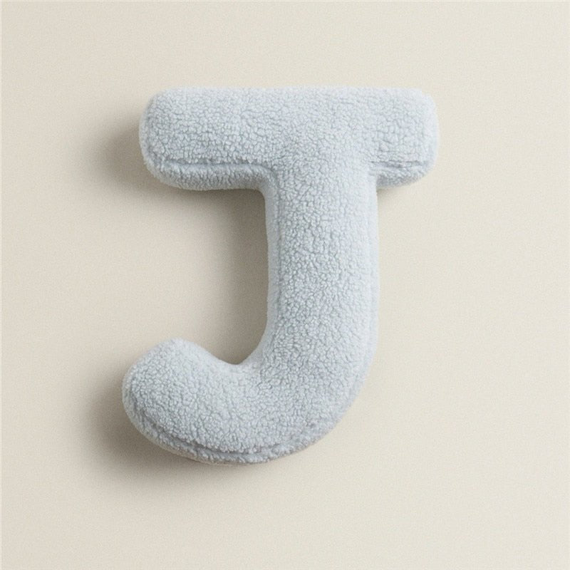Plush Letter Pillow Soft Polyester Cotton Blend Customizable Kids Bedroom Decor 40 cm