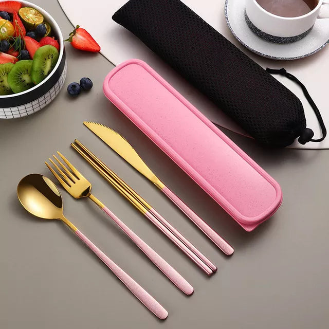 Harrow Stainless Steel Cutlery Set Portable Eco-Friendly Metal Dining Utensils with Certification