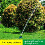 Automatic Swing Water Sprinkler Aluminum Tube 15 Nozzles 8-10m Spray Distance Portable Garden Lawn Sprinkler