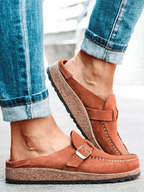 Harrow Helen women's slip-on clogs featuring a comfortable design with a textured sole and neutral color for everyday wear.