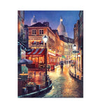 Paint By Number City Portrait Kit with Acrylic Paints and Brushes on Cotton Canvas 16x20 to 23.6x29.5 Inch