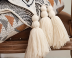 Geometric Boho Fleece Blanket Soft Cozy Throw for Sofa Bed or Outdoor Use