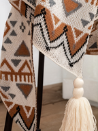 Geometric Boho Fleece Blanket Soft Cozy Throw for Sofa Bed and Outdoor Use
