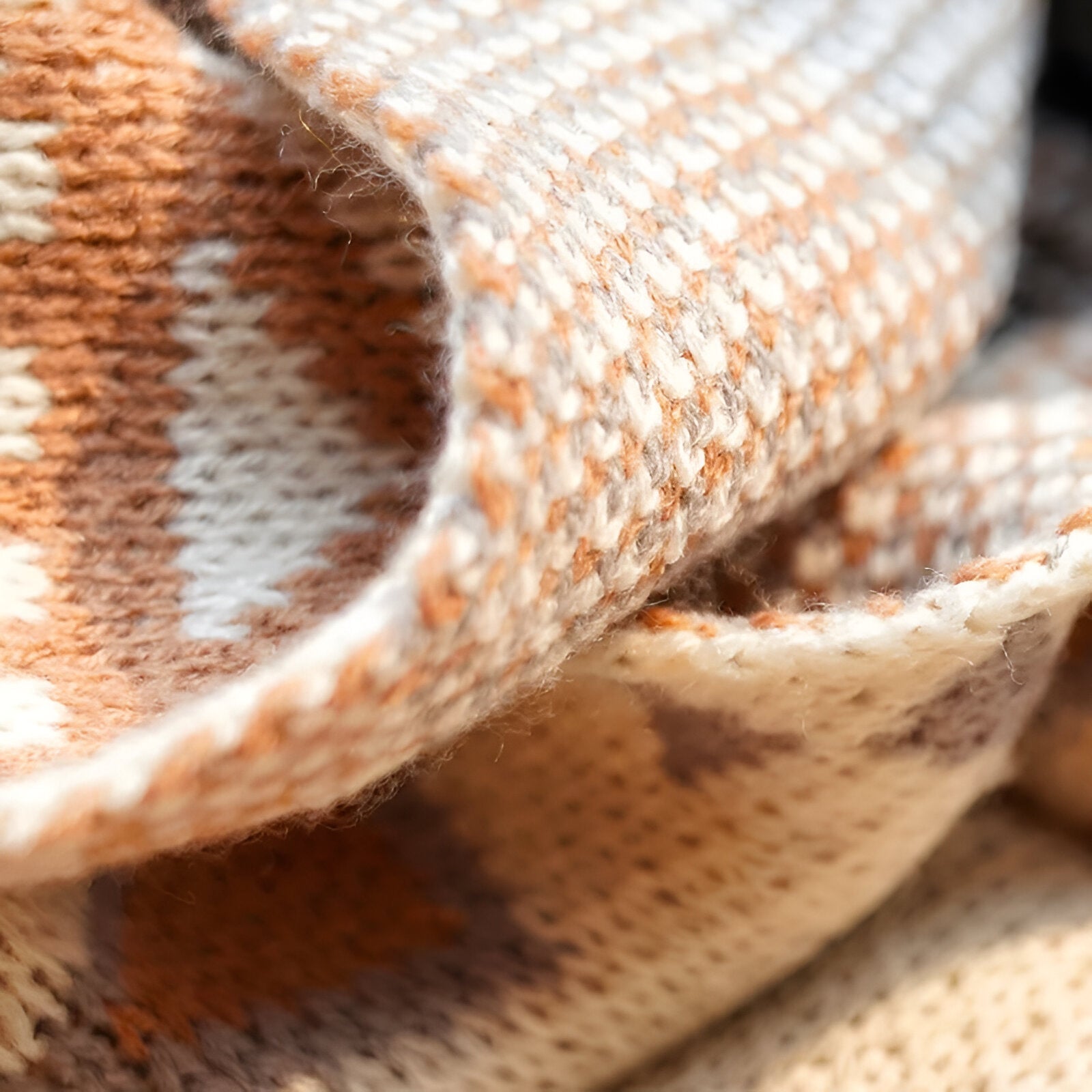 Geometric Boho Fleece Blanket Soft Cozy Throw for Sofa Bed or Outdoor Use