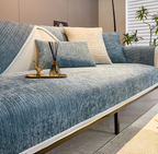 Chenille Sofa Cover Striped Pattern Soft Durable Slipcover Protector Machine Washable