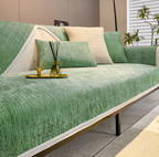 Chenille Sofa Cover Striped Pattern Soft Durable Slipcover Protector Machine Washable