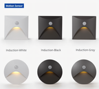 LuminiPath Waterproof IP65 LED Wall Light Motion Sensor Aluminum Indoor Outdoor 3W Warm White Cool White
