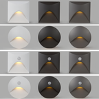 LuminiPath Waterproof IP65 LED Wall Light Motion Sensor Aluminum Indoor Outdoor 3W Warm White Cool White