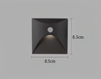 LuminiPath Waterproof IP65 LED Wall Light Motion Sensor Aluminum Indoor Outdoor 3W Warm White Cool White