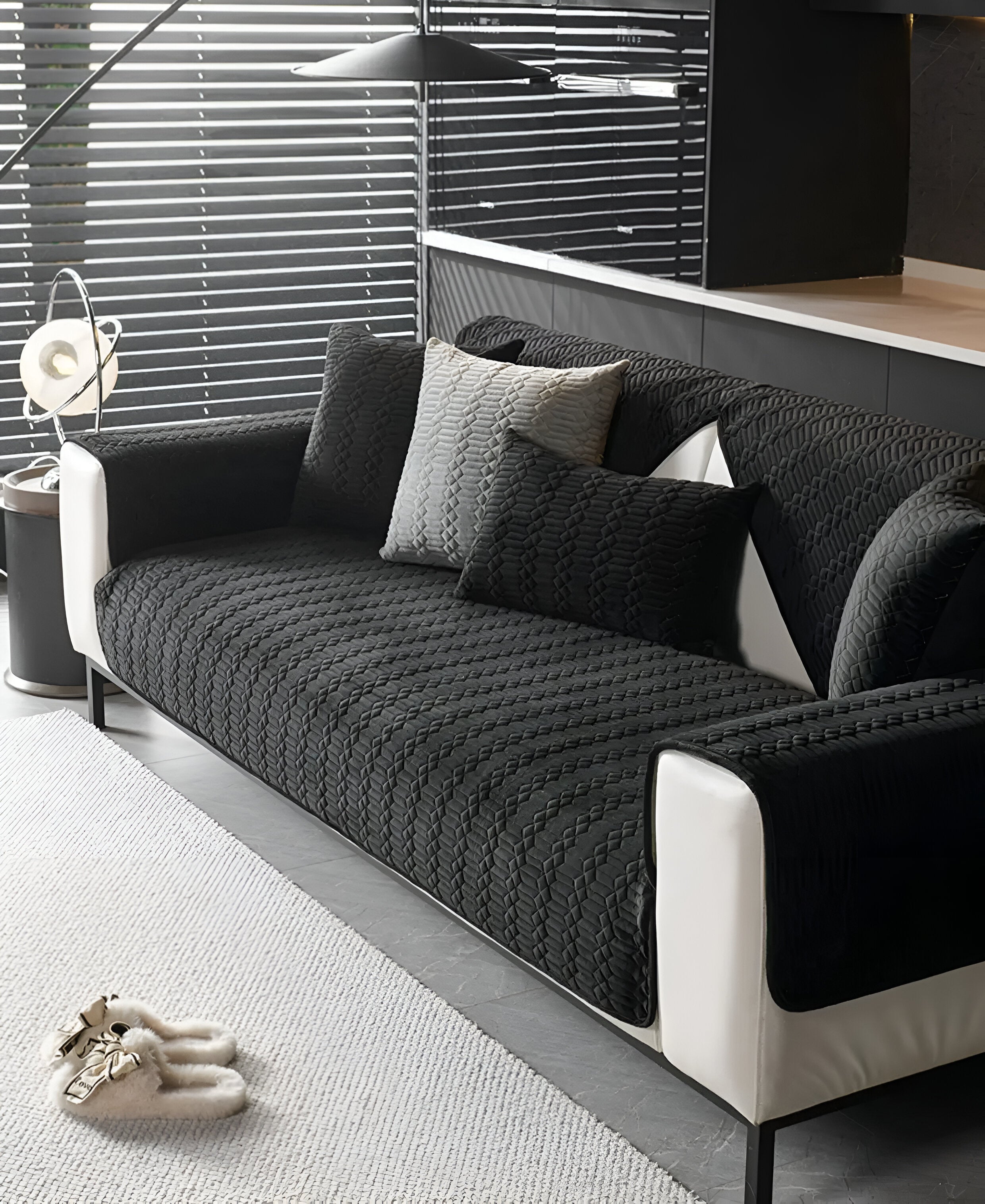 Velvet Sofa Cover Premium Soft Durable Slipcover for Living Room Furniture Protection