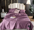 FLUFFINA Satin-Feel Synthetic Fiber Bedding Set Soft Smooth Luxury Comfort All-Season Queen King Sizes