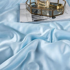 FLUFFINA Satin-Feel Synthetic Fiber Bedding Set Soft Smooth Luxury Comfort All-Season Queen King Sizes