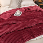 Breathable Plush Fleece Blanket Soft Warm Cozy Throw for Couch Bed Travel