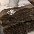 Breathable Plush Fleece Blanket Soft Warm Cozy Throw for Couch Bed Travel