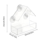 Clear Window Bird Feeder with Secure Suction Cups Weatherproof Transparent Birdhouse