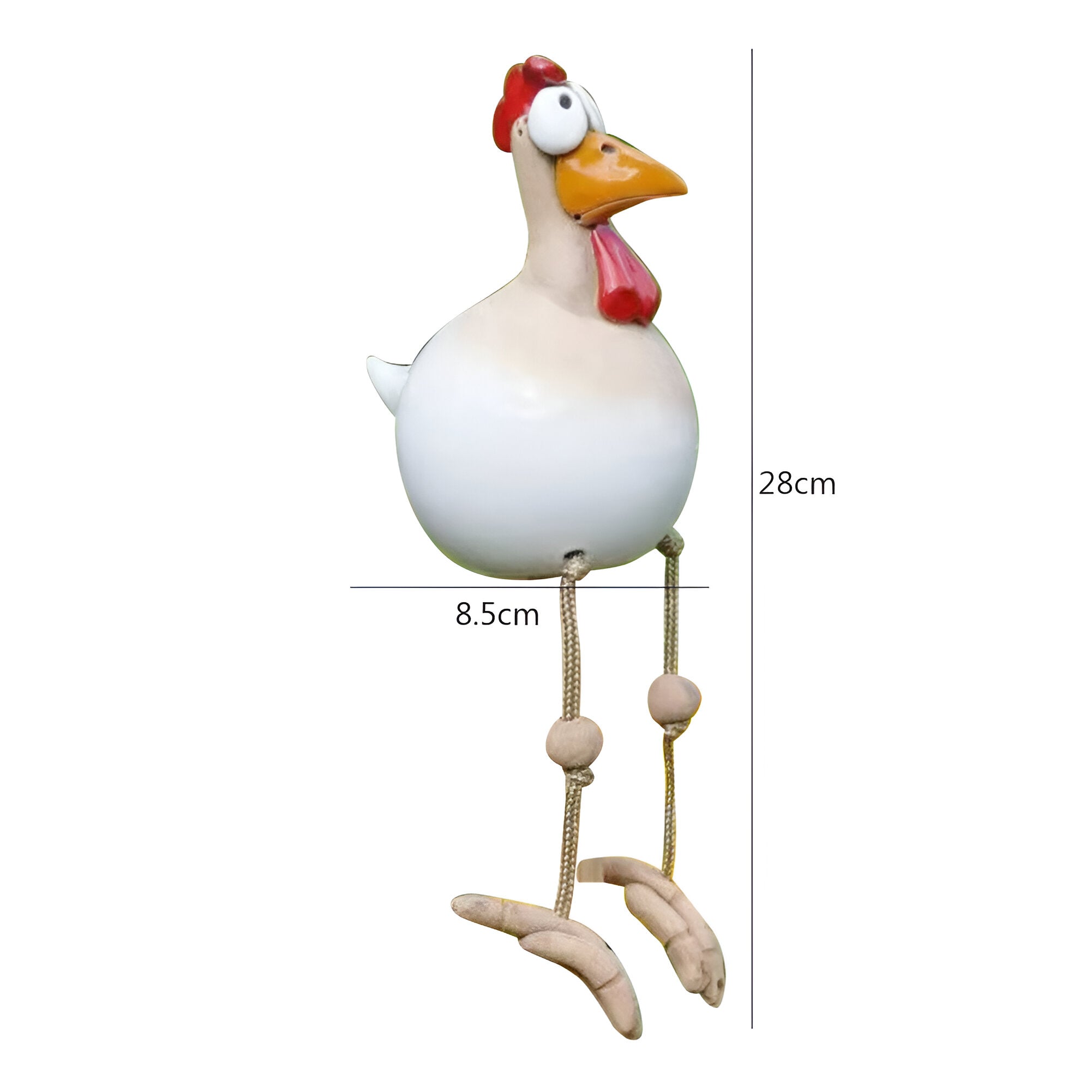 Durable Resin Chicken Statue Large Outdoor Garden Decor Weatherproof Whimsical Art