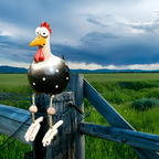 Durable Resin Chicken Statue Large Outdoor Garden Decor Weatherproof Whimsical Art