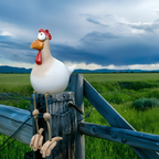 Durable Resin Chicken Statue Large Outdoor Garden Decor Weatherproof Whimsical Art