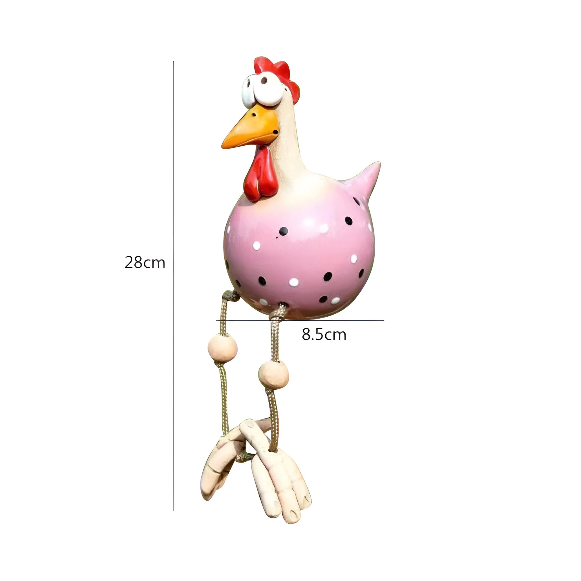 Durable Resin Chicken Statue Large Outdoor Garden Decor Weatherproof Whimsical Art