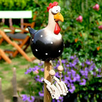 Durable Resin Chicken Statue Large Outdoor Garden Decor Weatherproof Whimsical Art