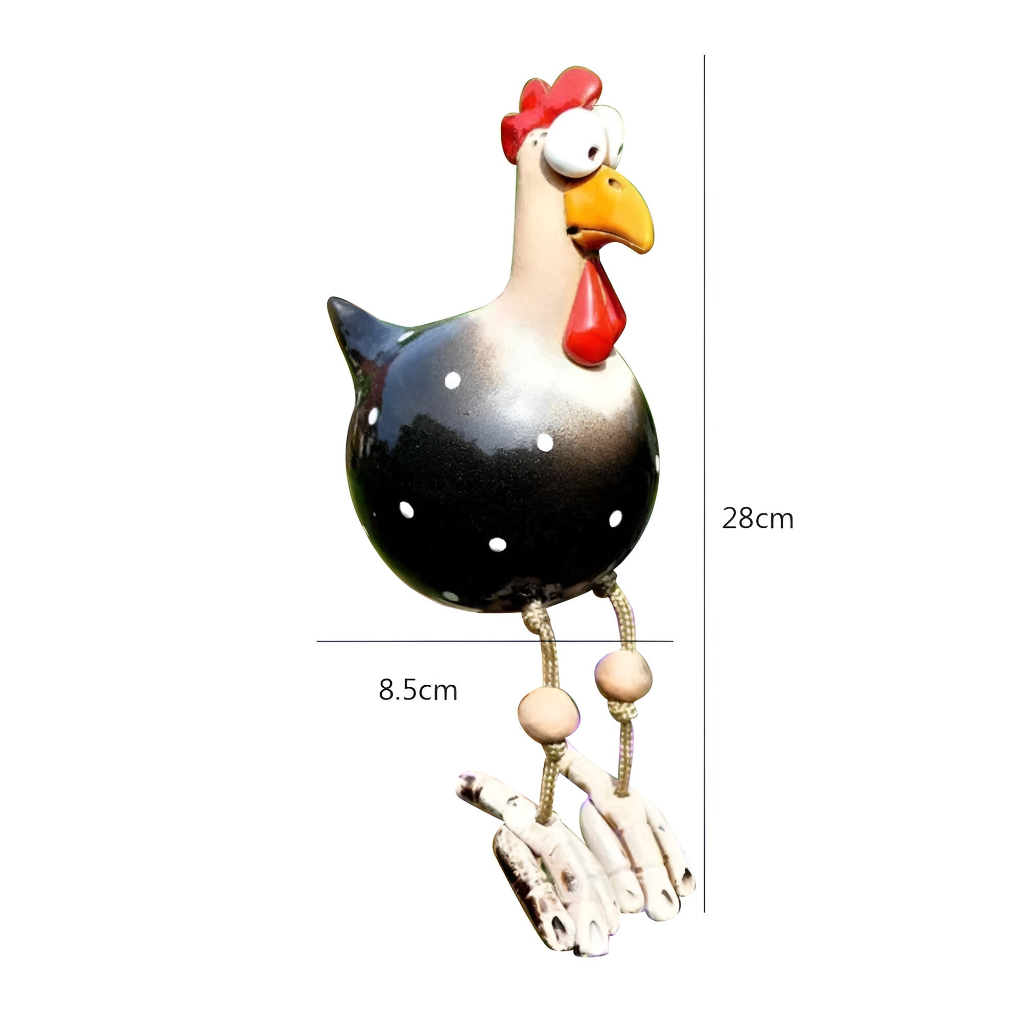 Durable Resin Chicken Statue Large Outdoor Garden Decor Weatherproof Whimsical Art