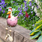 Durable Resin Chicken Statue Large Outdoor Garden Decor Weatherproof Whimsical Art