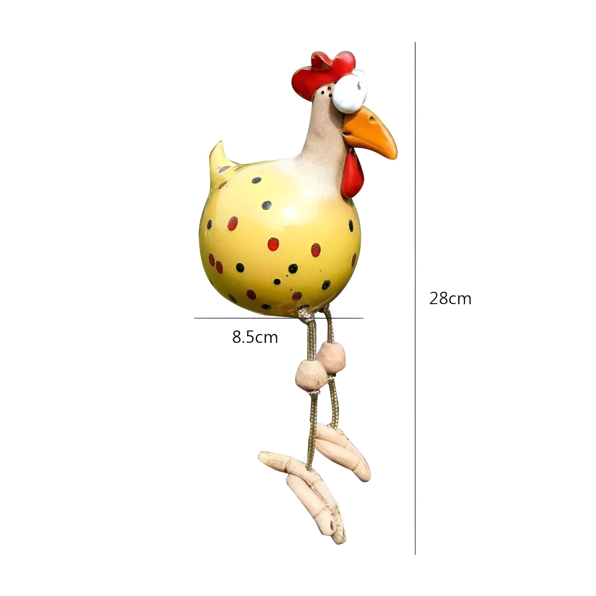 Durable Resin Chicken Statue Large Outdoor Garden Decor Weatherproof Whimsical Art
