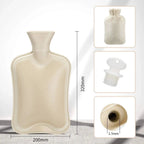 Hot Water Bottle 2 Liter With Removable Plush Cover Soft Faux Fur Warmth Bottle