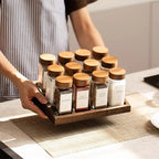 Harrow 12-Piece Spice Jars Set 120ml Clear Containers for Kitchen Storage