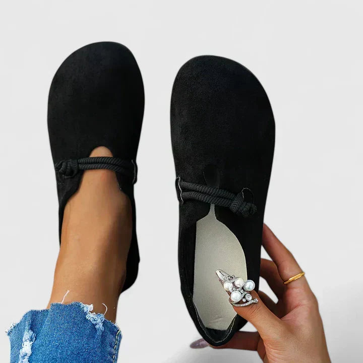 Harrow Isabella cushioned ballet flats for women featuring supportive design and soft fabric, ideal for comfortable everyday wear.