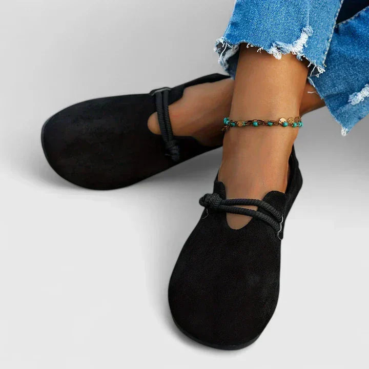 Harrow Isabella cushioned ballet flats for women, featuring supportive design and comfortable loafer style.