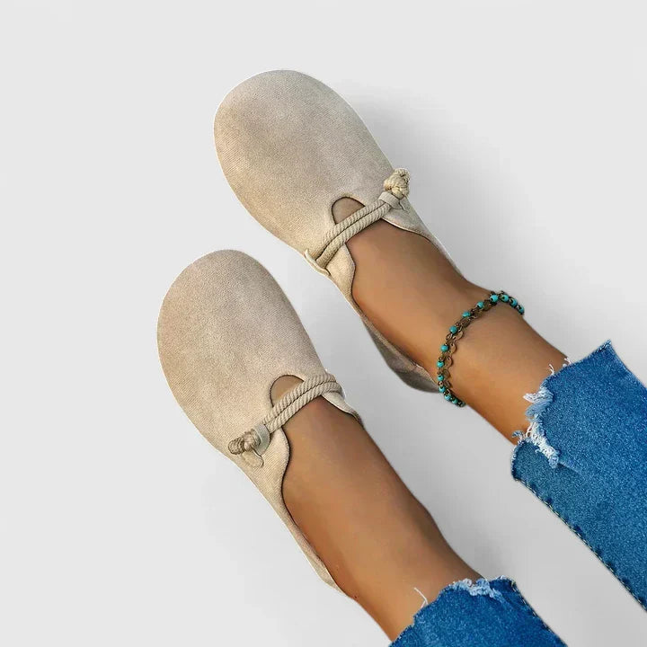 Harrow Isabella cushioned ballet flats for women, featuring supportive design and comfortable slip-on loafer style.