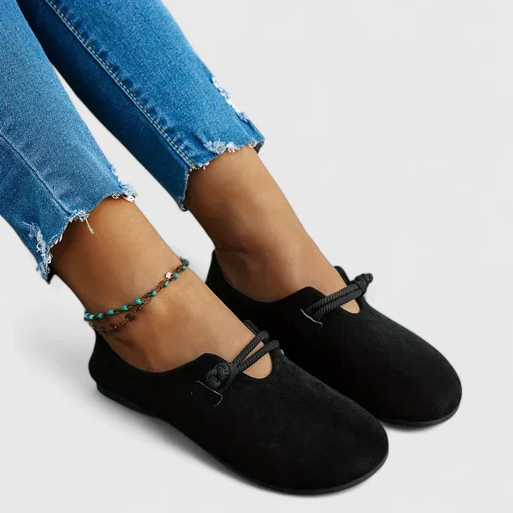 Harrow Isabella cushioned ballet flats for women with supportive design, featuring a sleek, comfortable footwear style.
