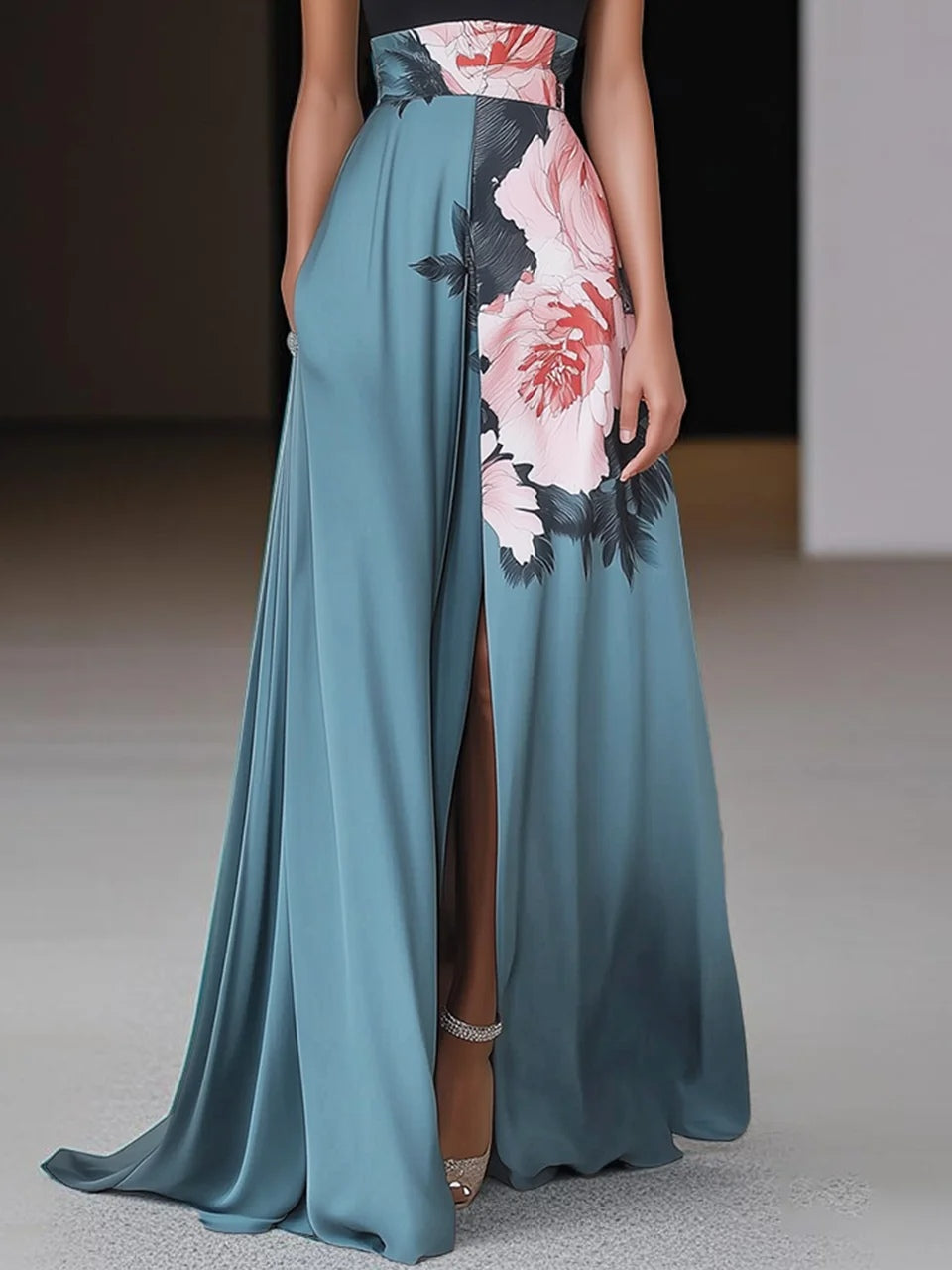 Harrow Janelle floral sleeveless maxi dress for women, elegant design with vibrant floral pattern, flowing fabric for a stylish look.