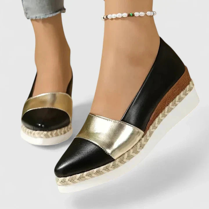 Harrow Jennifer women's slip-on flat loafers with orthopedic comfort, featuring a sleek design and easy wear.