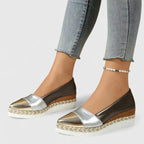 Harrow Jennifer comfortable slip-on flat loafers for women, featuring orthopedic design and soft leather upper.