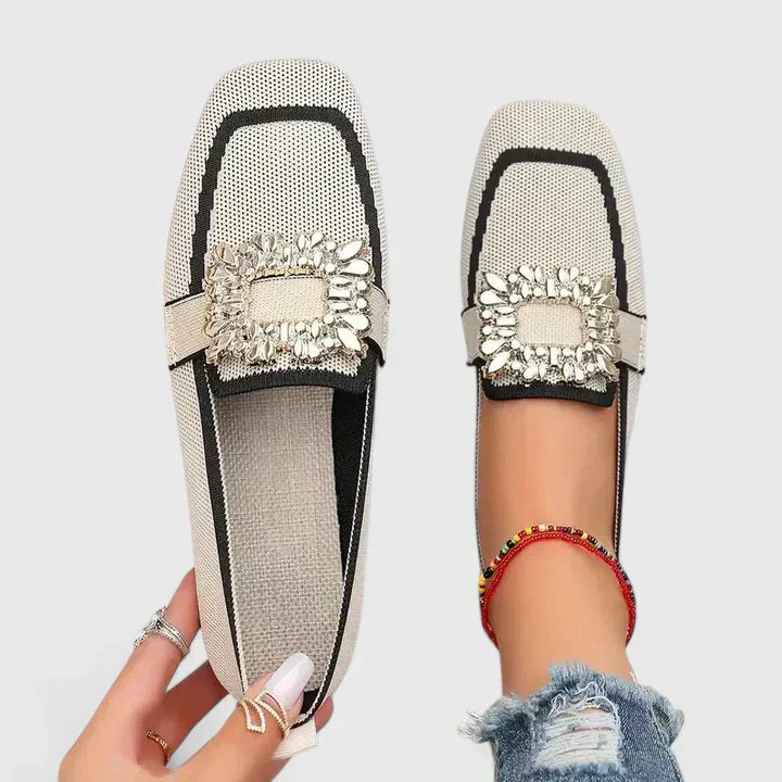 Harrow Jessie women's slip-on flat loafers with orthopedic support, showcasing their comfortable and stylish design.
