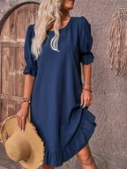 Harrow Joan tummy control summer dress for women, lightweight fabric, fitted waist, and sleeveless design perfect for warm weather.